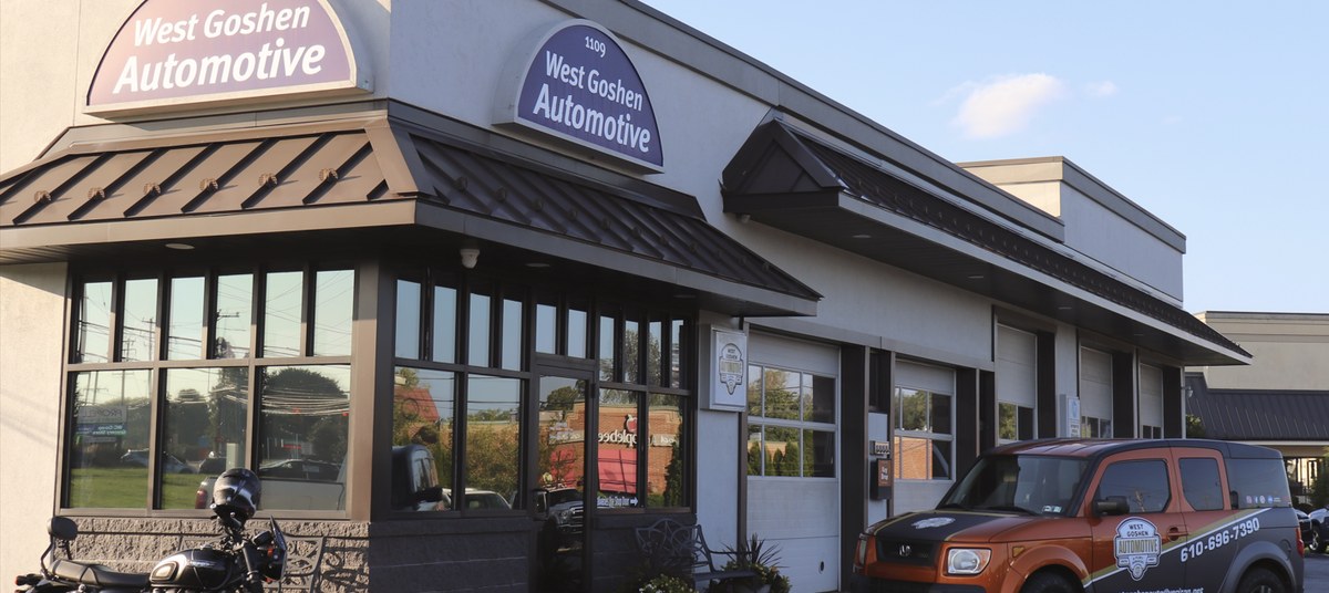 West Goshen Automotive & Fleet Services shop exterior, 1109 West Chester Pike, West Chester, PA